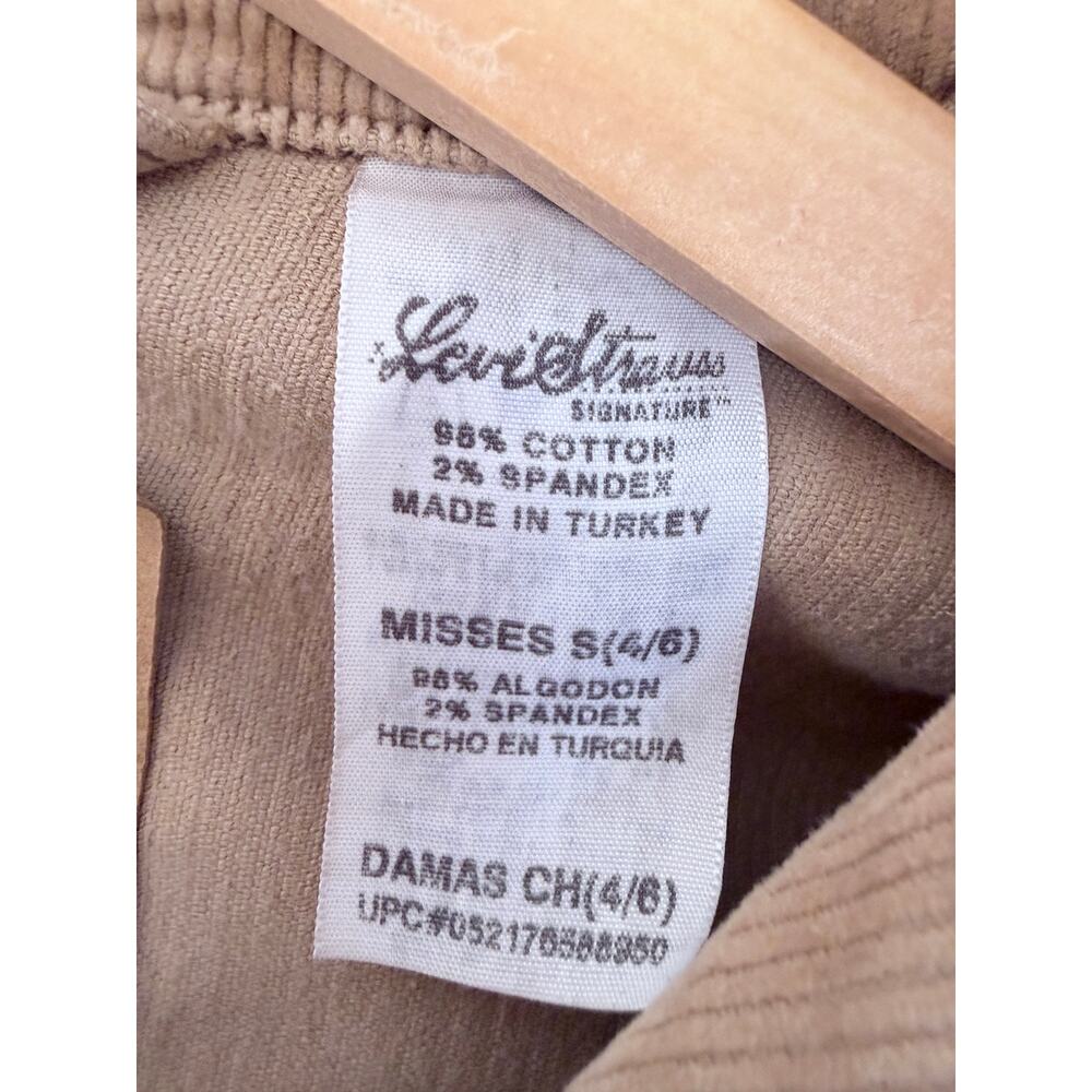 Levi Strauss Signature Corduroy Jacket Womens Small Tan Button Front Coat - Picture 5 of 5